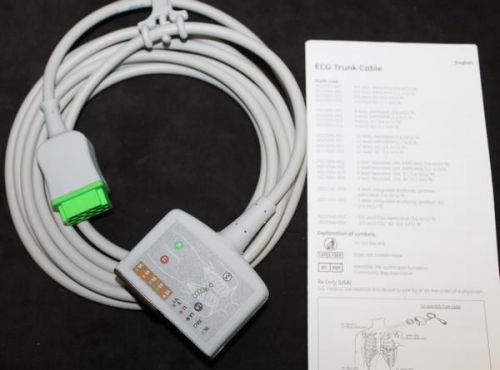 New ge multi link ecg 12 lead trunk cable 2017006-001 ohmeda free shipping! for sale