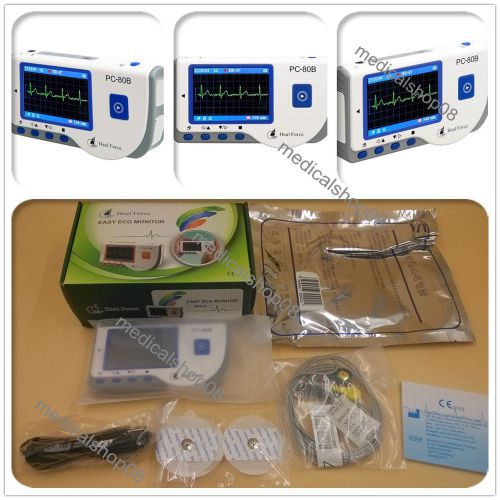 On sale!handheld color ecg ekg heart monitor lead cable electrode palm chest for sale