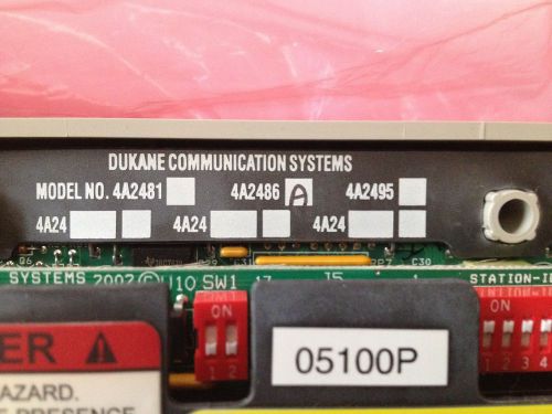 Dukane 4A2486a  Patient Station for Procare 6000 PS/IC PC6000