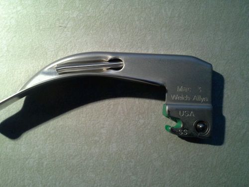 Welch Allyn Ref 69063 Fiber Optic Laryngoscope Blade Mac 3