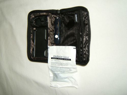 1 NEW ORIGINAL! ONE TOUCH VERIO DELICA LANCING DEVICE+10 LANCETS AND METER CASE!