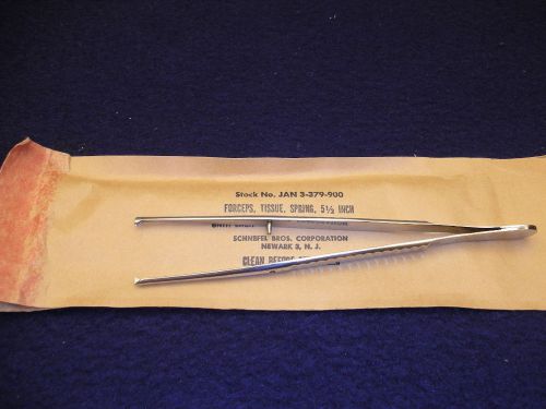 Forceps, Tissue,Spring, 5 1/2 inch 1x2 Teeth Medical Forceps