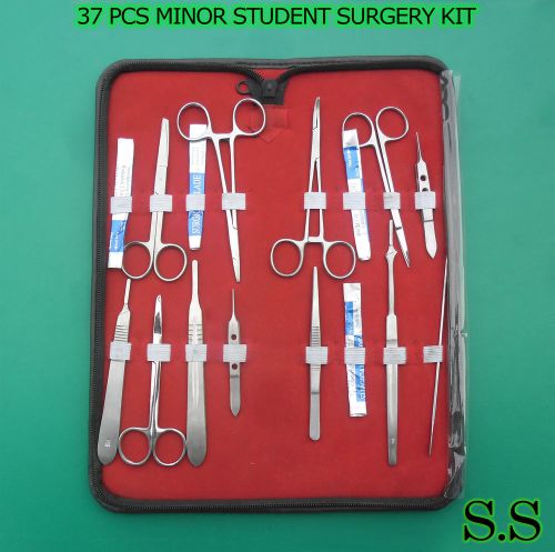 37 pcs minor student surgery kit surgical instruments forceps for sale