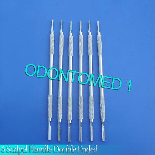 6 ROUND FORM DOUBLE ENDED SIEGEL SCALPEL HANDLE #3 #4 SURGICAL DENTAL