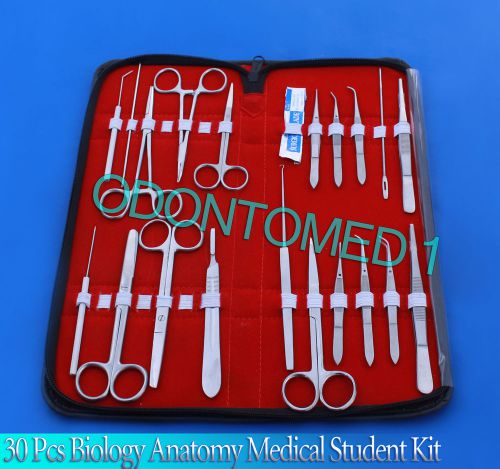 30 pcs biology lab anatomy medical student dissecting kit+scalpel blades #24 for sale