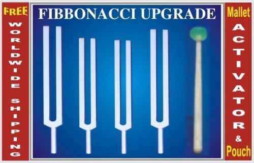 Upgrade from harmonic to fibonacci healing tuning forks w activator + pouch for sale