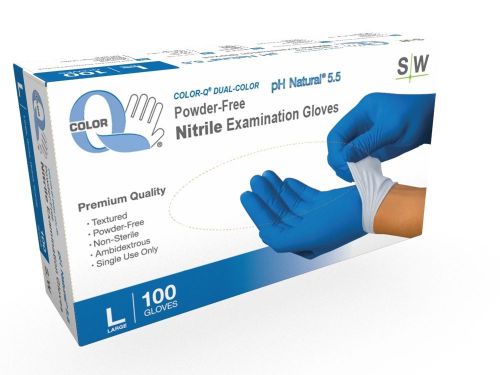 2-color blue/white ph5.5 disposable nitrile latex-free 1000 gloves all sizes for sale