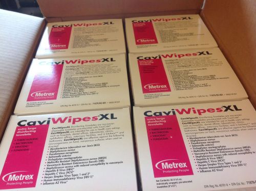 Case of 6 Boxes CaviWipes XL Individually Wrapped Towelettes 300 Total Exp 10/13