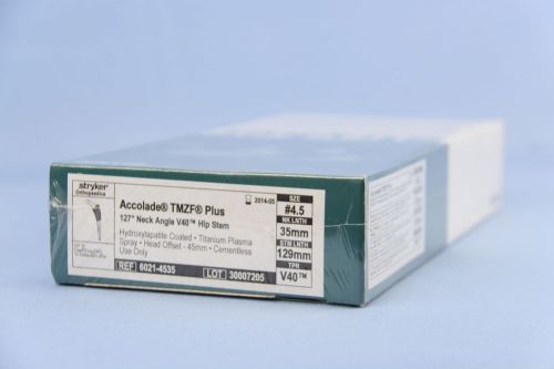 #6021-4535: stryker accolade tmzf plus hip stem: 35mm, #4.5 (x) for sale