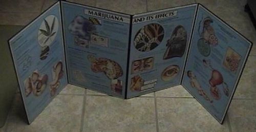 VERY RARE VINTAGE HEALTH EDCO MARIJUANA AND IT&#039;S EFFECTS MEDICAL DISPLAY BOARDS