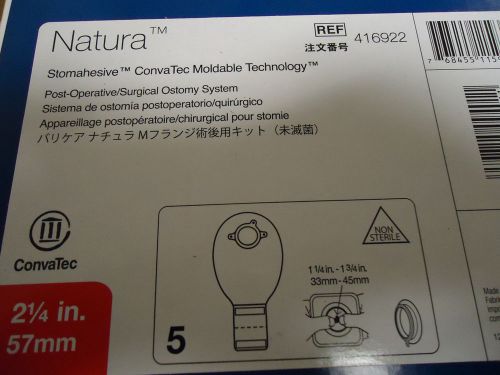 Box of 5 Convatec Natura Stomahesive Surgical Ostomy System 416922