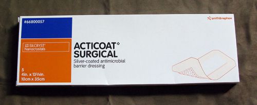 Acticoat Surgical Barrier Dressing 4 x 13.75&#034; / #66800057 / In-date!