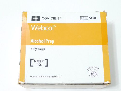 Webcol large (2 ply) alcohol preps, 200/carton for sale