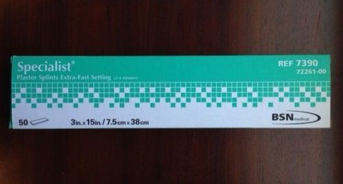 BSN Medical Specialist Plaster Splints 3&#034;x15&#034; 50 per box #7390 NEW Extra Fast
