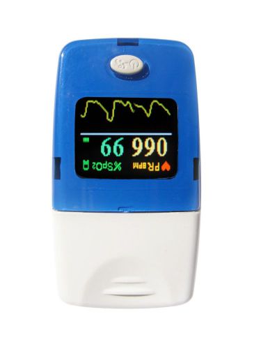 10 units pulse oximeter fingertip blood oxygen spo2 monitor *blue* + case for sale