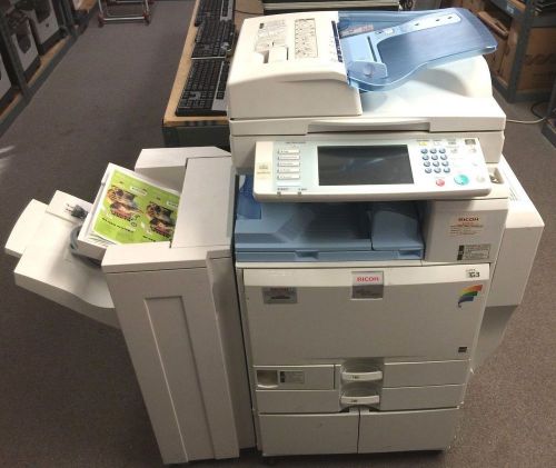 Ricoh Aficio MP C5000 Color Copy Print Scan &amp; Finisher Only 149K Pages - 50PPM