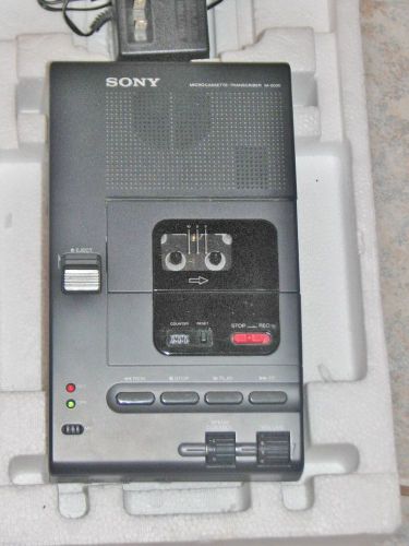 Sony M-2000 Microcassette Transcriber w/Adapter Foot Pedal Headphones