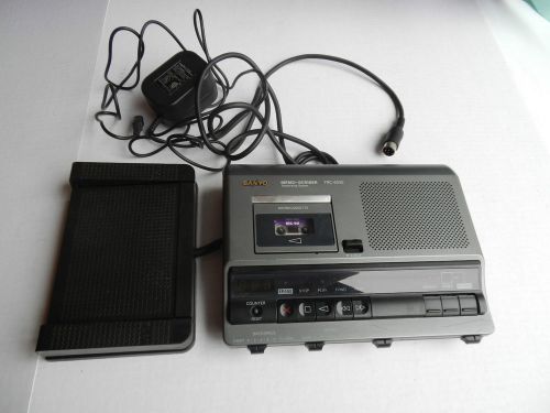 Sanyo Memo-Scriber TRC-6030 Transcribing System Foot Pedal, and Adapter