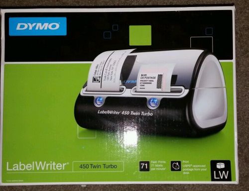 &#034;NEW&#034; DYMO Label Writer 450 Twin Turbo label printer, Black/Silver