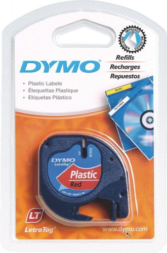 Dymo letratag new &amp; improved red refill label tapes for letra tag plus lt &amp; qx50 for sale