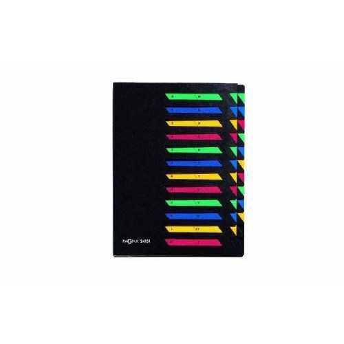 Pagna 24151-04 Desk Organiser 24 Coloured Divider Tabs Flexible Back Cover A-Z P
