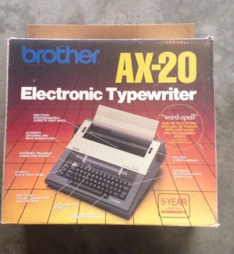 Brother AX-20 Electronic Typewriter CIB