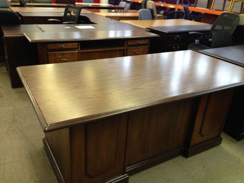 Executive set desk &amp; credenza by decorative first inc office furniture for sale