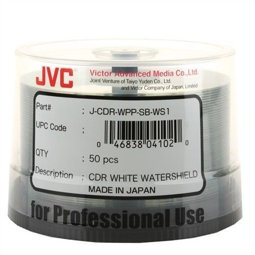 Best deal on ebay! 100 jvc white watershield printable cd-r&#039;s free shipping!!!! for sale