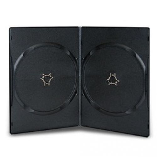 50 super slim black double dvd cases 5mm for sale