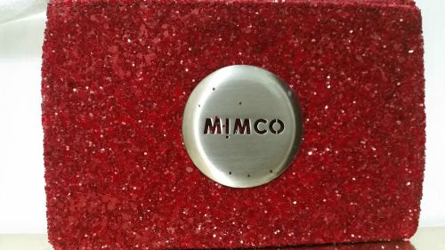 Mimco Tiny Spark  Pouch Holder Wallet LOBSTER RED SILVER BNWT