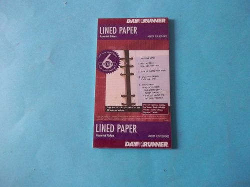 Day Runner 033-8902 Lined Paper Assorted Colors 30 Sheets Per Package