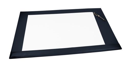 LUCRIN - Extra large Desk pad - Smooth Cow Leather - Navy blue