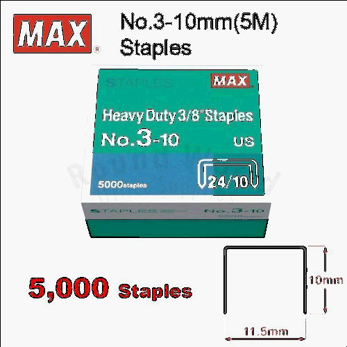 1:5000 for sale, Max no.3-10mm(3/8&#034;) staples(24/10) 5000&#039;s for hd-3d stapler, staple up to 70page