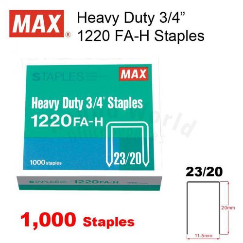MAX Heavy Duty Stapler 3/4&#034; Staples 1220FA-H (23/20)