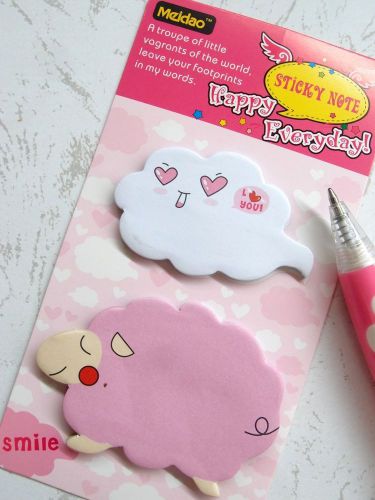 1X Sheep &amp; Cloud Sticky Notes Bookmark Post-it Marker Memo Stationery FREE SHIP