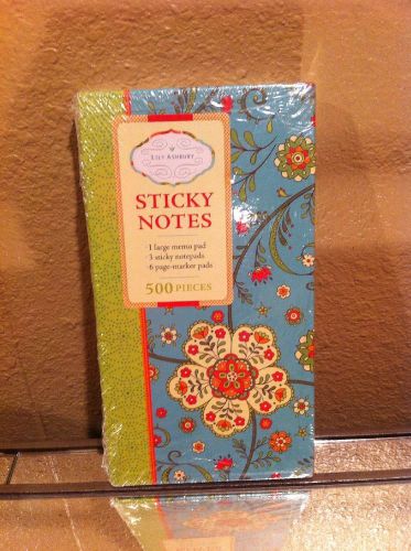 Lily10 pc sticky notebooks  pen /stickey notes papers/ hard cover book/ organize for sale