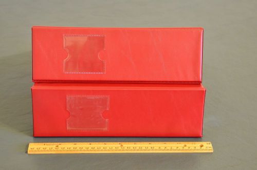 Lot 2 WilsonJones 3&#034; RED High-Quality D-Ring BINDERS excellent very-lightly used