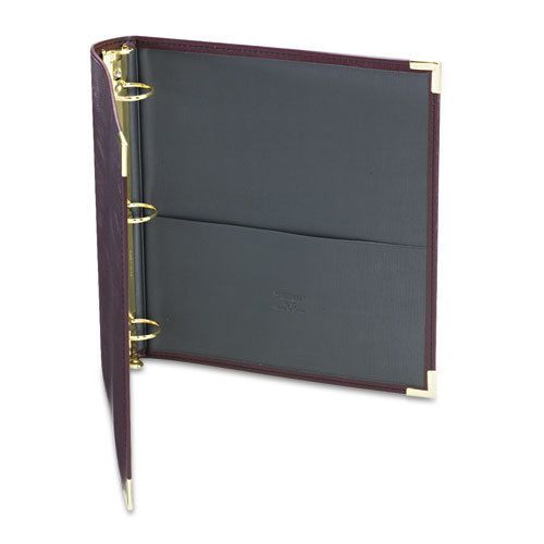 Classic collection ring binder portfolio, 11 x 8-1/2, 1-1/2&#034; capacity, burgundy for sale