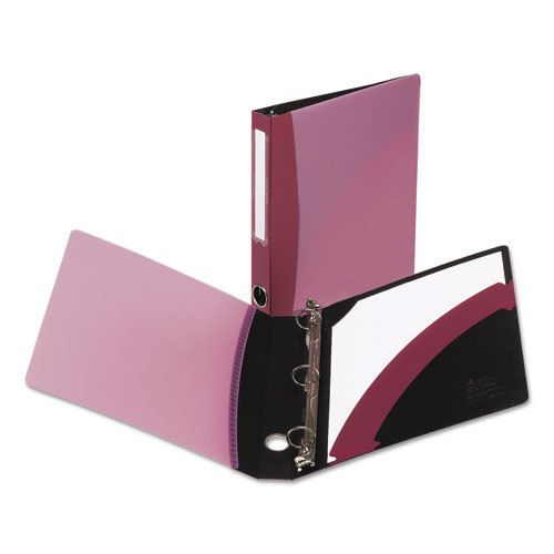 Easy access binder with gap free round rings, 1&#034; capacity, burgundy for sale