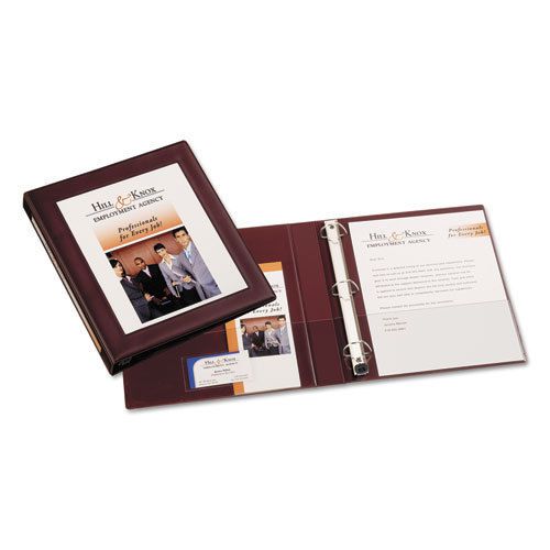 Framed View Binder with One Touch EZD Rings, 1&#034; Capacity, Maroon