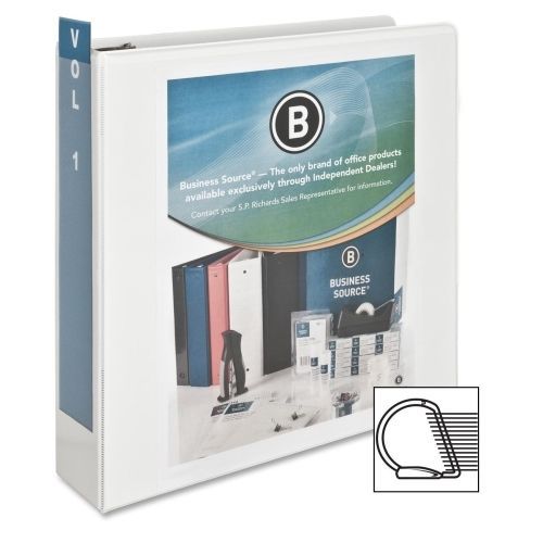 Business source slanted ring presentation binder - 2&#034;  - white -1 ea - bsn28442 for sale