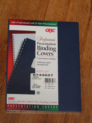 GBC  PRESENTATION BINDING COVERS, NAVY, 25 SETS