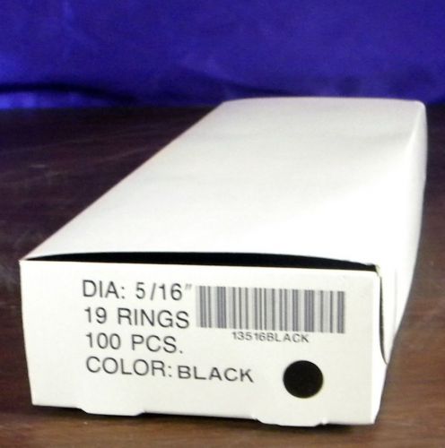 5/16&#034; Black Plastic Binder Binding Combs SBC 19 Ring 100pk