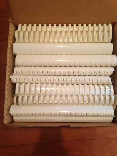 1 1/4&#034; Inch Off White Plastic Binder Binding Combs Spines Rolled 100 Pcs Free Sh