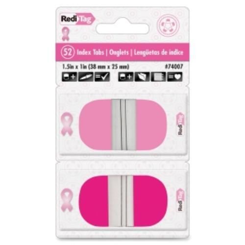 Redi-tag Pink Bca Round Pop-up Index Tabs - Write-on - 1 Pack - (rtg74011)