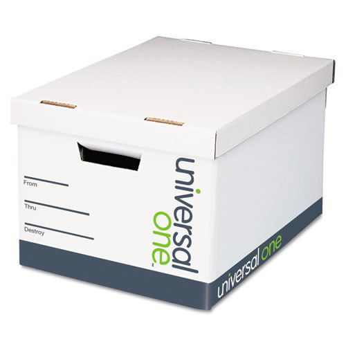 Lift-off lid file storage box, letter, fiberboard, white, 12/carton for sale