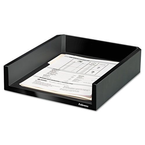 Design Suites Letter Desk Tray, 11 1/10 x 13 x 2 1/2, Black Pearl