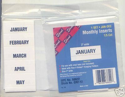 SMEAD MONTHLY &amp; ALPHABELIC INSERTS - 2 SETS - NEW