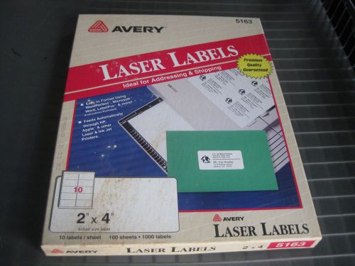 Avery 2&#034; x 4&#034; laser labels box for sale