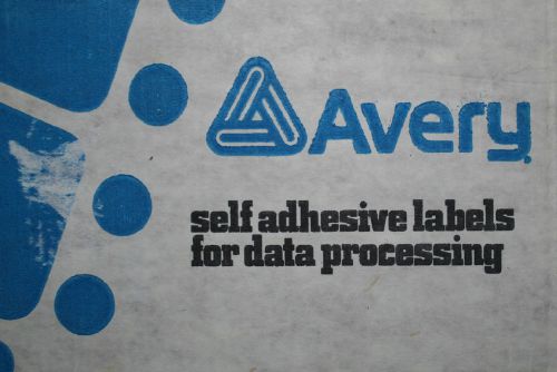 Avery Self Adhesive Labels for Data Processing 4014 Pin Fed Label 4&#034; X 1.43&#034;